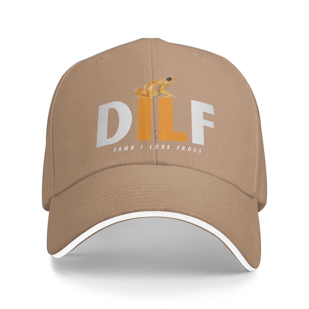 DILF Damn I Love Frogs Baseball Cap Female Male Custom DIY Trucker Hat Summer Y2k Cute Outdoor Sport Sunscreen Baseball Caps
