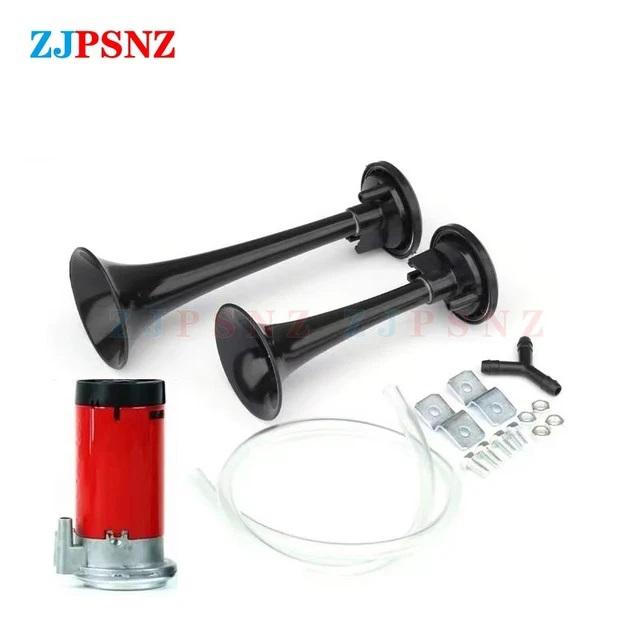12V 24V Super lautes Zweiklang-Lufthupe Set Trompete Mit Kompressor Lautsprecher Für Motorrad Auto Boot LKW 135dB Leistungsstark Langlebig