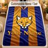 Flannel BlanketLeicester City Custom Name Text Personalized Soft Warm Throw Blanket Home Decor Gift