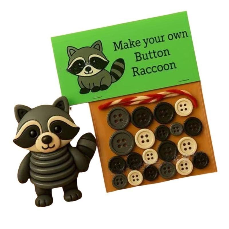 Plastic Button Animal Ornament With Step By Step Guide for Home Decoration