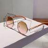 Vintage Round Sunglasses Men New Fashion Retro Double Bridge Casual Shades Women Luxury Gradient Multi-color Sun Glasses