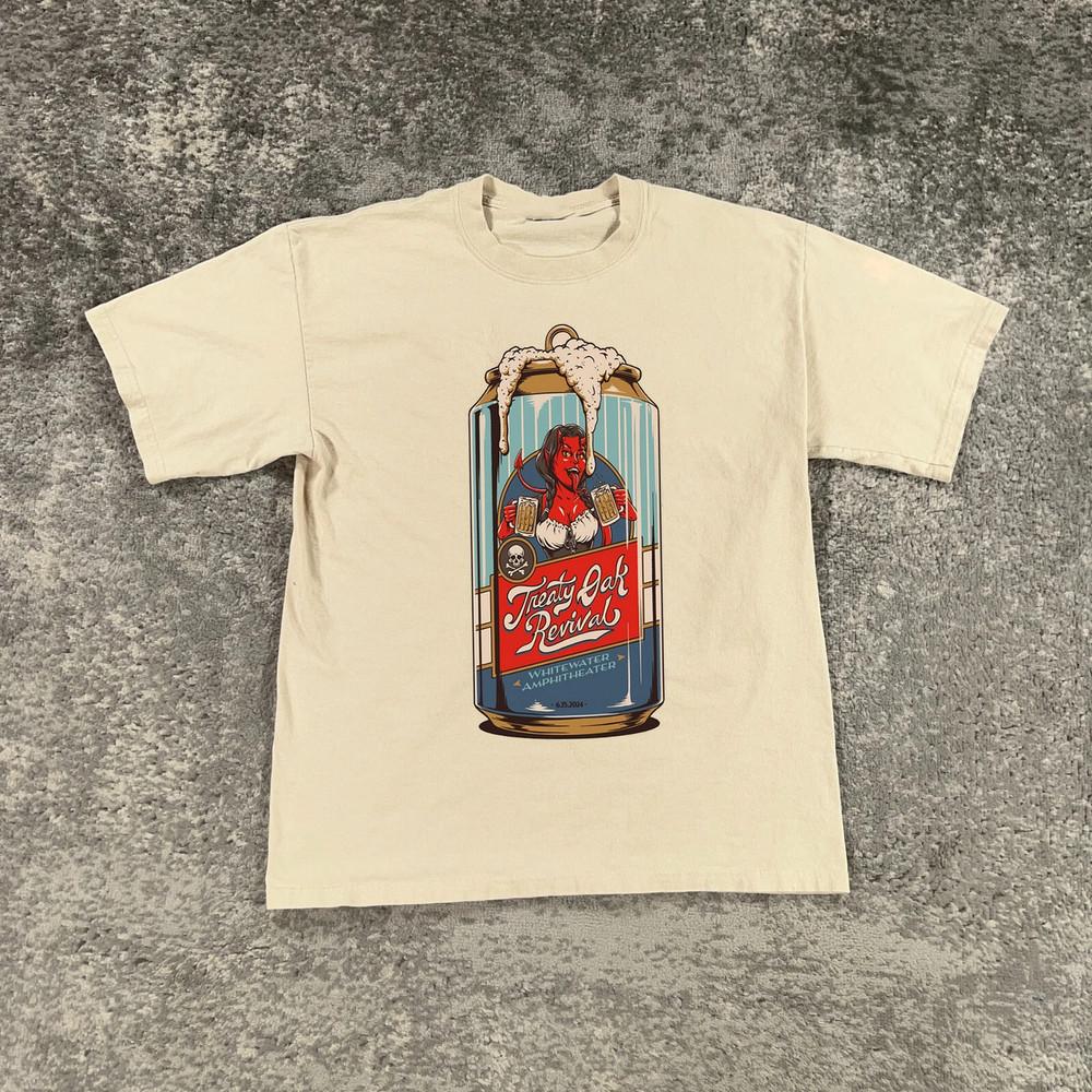 Treaty Oak Revival Band Beige In concert full size Shirt Unisex T-Shirt XL