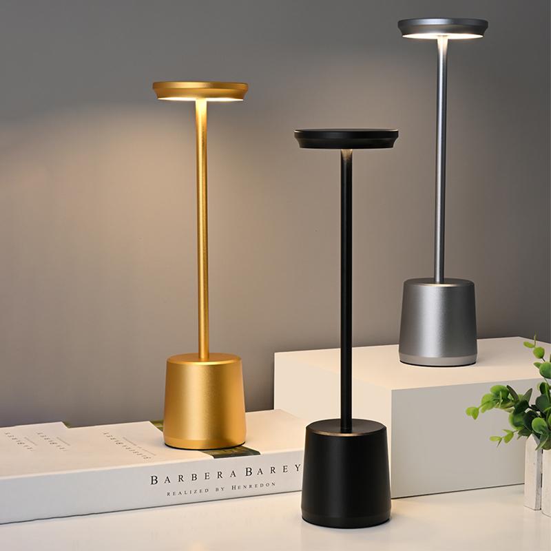 

Сенсорные светодиодные настольные лампы, современный стиль, перезаряжаемая настольная лампа, 3 цвета, регулируемая планка, декоративная атмосфера, светодиодное ночное освещение