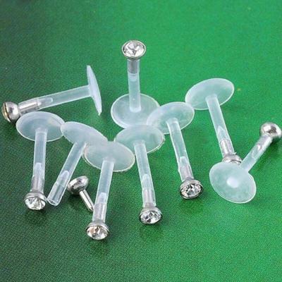 10ks 16G rty/Labret/Ear Retainer Ring Studs Hide Piercing Bio Flexible Clear