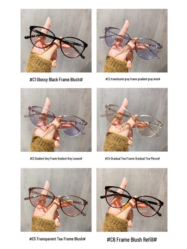 Stylish Cat Eye Gradient Sunglasses: Unisex Light Ins Street Style.