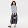 Giordano Women's Pure Cotton 3/4 Sleeve Henley Top