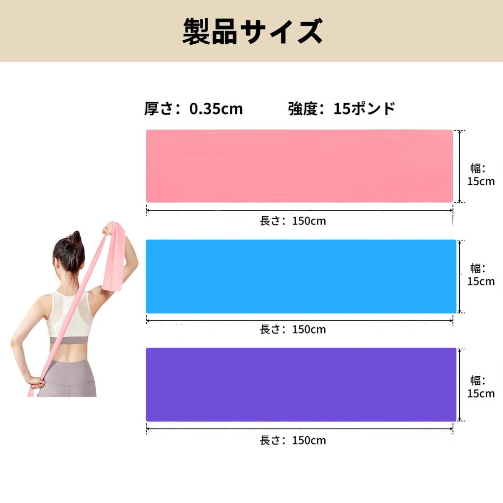 Resistance Band (Strength: 15lbs, Pink, Length: 2m)