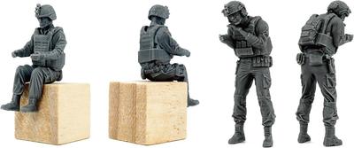Magic Factory Amerykański MRZR D4 Zestaw 4 figurek Załogi Zestaw żywiczny MGF7502 1/35