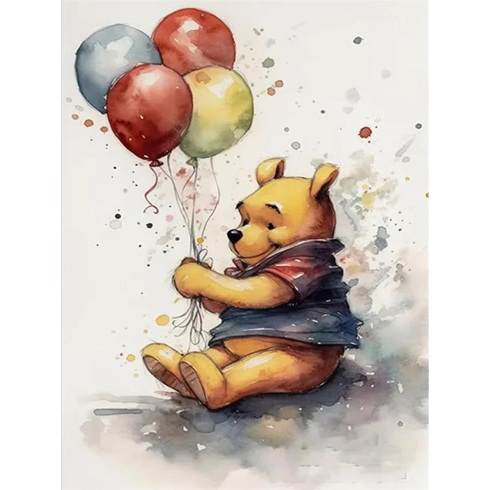 

Disney Diamond Painting Winnie The Pooh Diamond Mosaic Cross stitch Diamond Inlay Room Decoration Gift Round 20x30cm