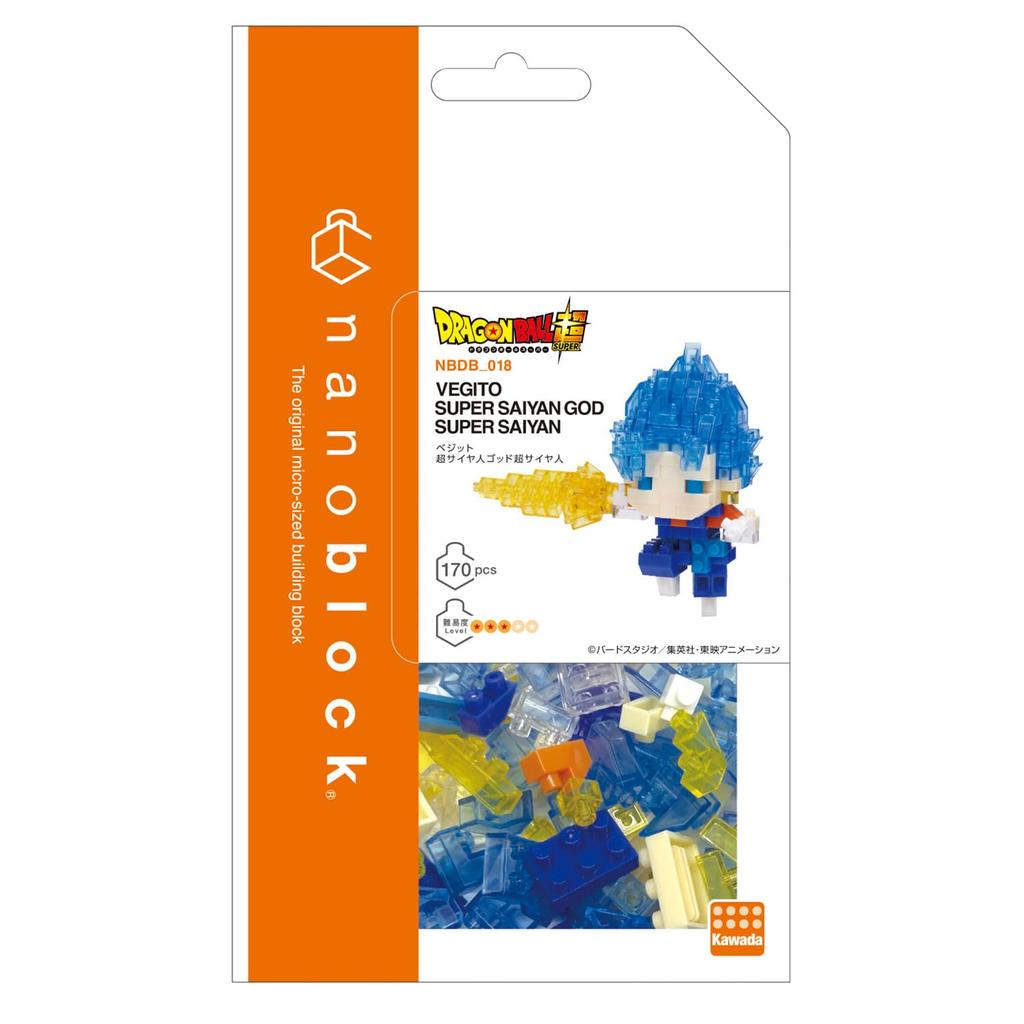 Kawada Nanoblock Dragon Ball Super Vegito Super Saiyan God Super Saiyan X X 18 Ages 12 and Interior NBDB_018, 1.3 10.5 Cm, Up, Decoration, Hobby,