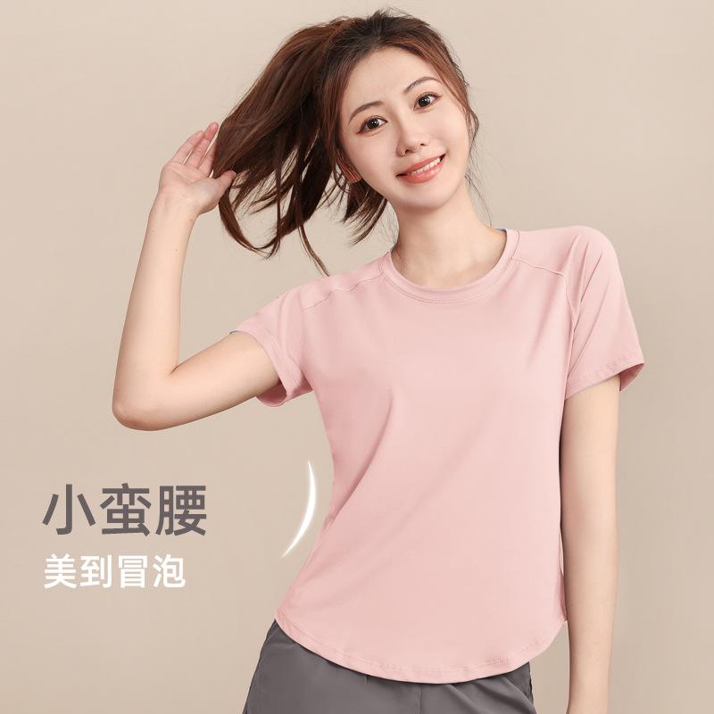 Tennis suit women's short-sleeved training clothes outdoor running quick-drying clothes thin badminton T-shirt fitness clothes