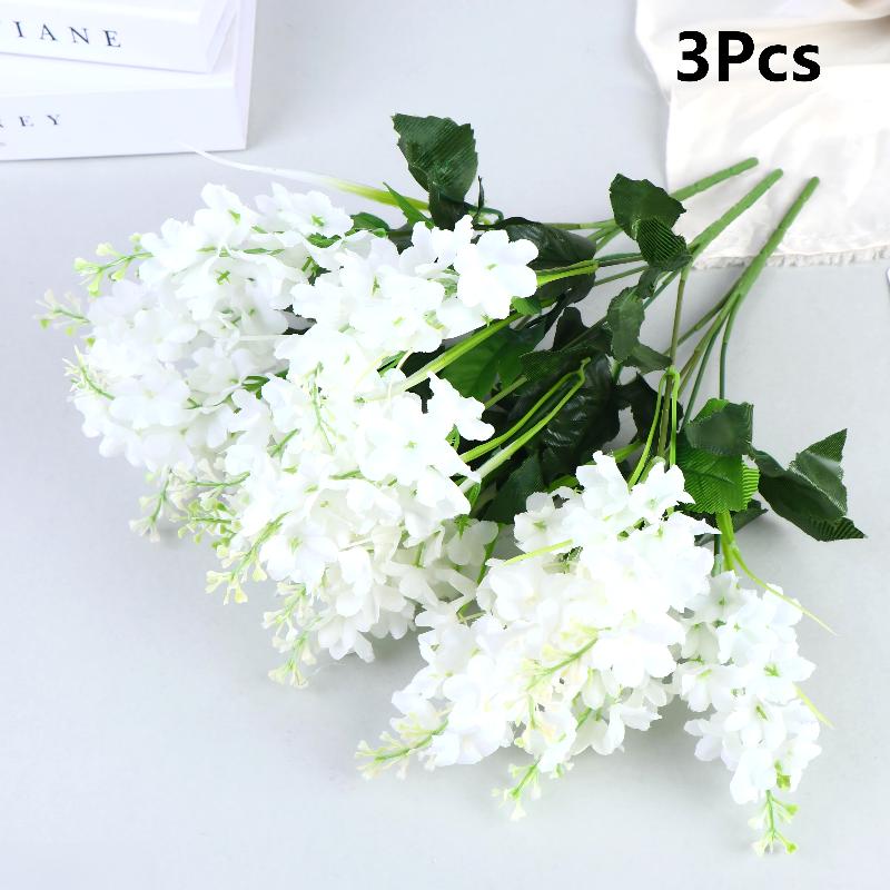 Artificial Hyacinth Lavender Bouquet Fake Flowers For Home El Garden Wedding Decoration Plastic Floral Arrangement