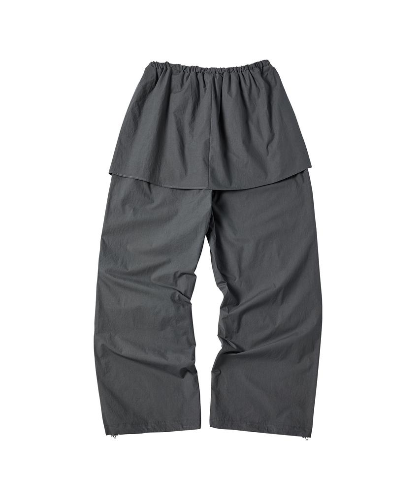 COMONINOZ W Parachute Skirt Pants [Deep Gray]