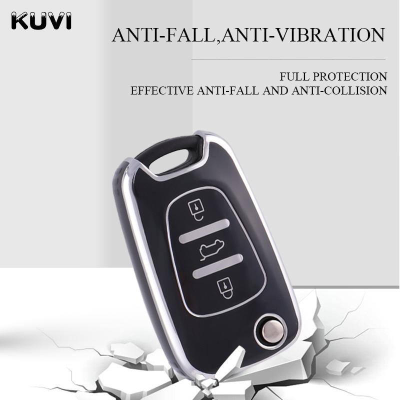 Tpu Car Key Case Cover For Hyundai I20 I30 Ix20 Ix35 Elantra Accent For Kia Sportage Rio 3 Soul Optima Ceed Pro K5 K2 Keychain