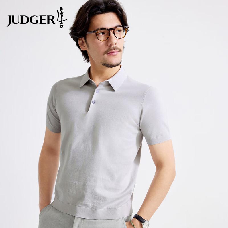 Zhuangji Men s Silk-Blend Solid Polo Shirt L
