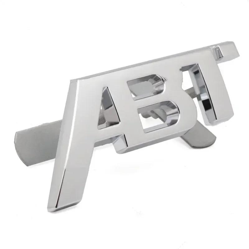 

3D Metal ABT Logo Front Grill Car Emblem Badge Sticker Decals For Golf Sagitar Polo A3 A4 A5 A6 A7 A8 Q3 Q5 Q7 TT RS 8.2cm x 3.2cm срібний