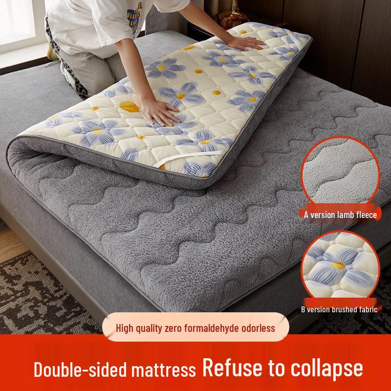 Three-Dimensional Lambswool Mattress Quilt for Single or Double Bed