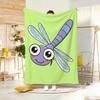 Cute Stuff Dragonfly Throw Lightweight 240G Flannel Blanket Soft Skin-Friendly For Summer Cooling