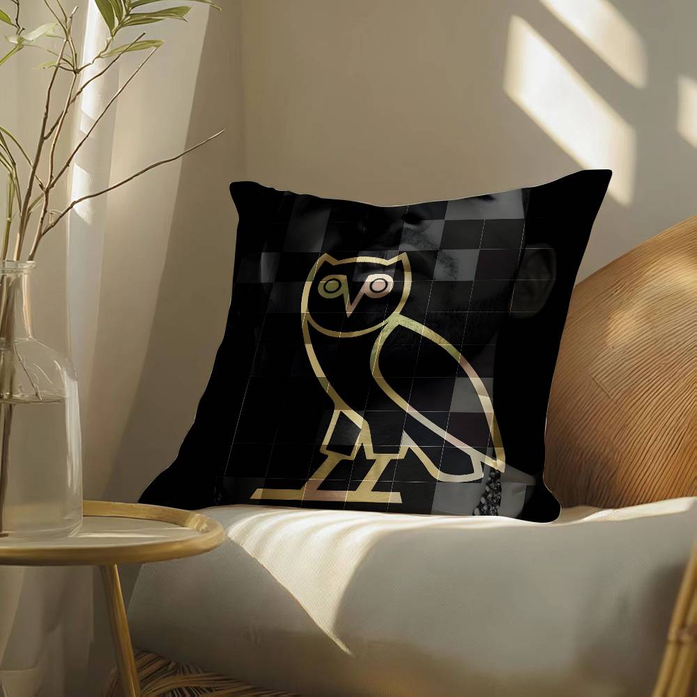 Octobers Very Own-O Owls OVO Pillow Case Silky Elegant Comfort Sofa Bed  Invisible Zipper Beach Pillowcase