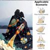 1pc Space Adventure Blanket, Lightweight Flannel Throw Blanket for Sofa, Bed, Travel, Camping, Living Room, Office, Couch031
