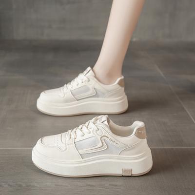 Thick-soled Little White Shoes Women's Summer 2025 New Breathable Mesh Non-slip Heightening Muffin Bottom Mesh Shoes Women's Flat Baseplate Shoes