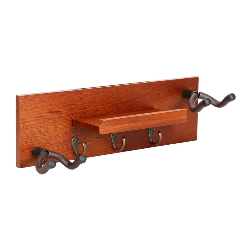 Black Guitar Wall Hook Handcrafted Wood Texture Musical Instrument Hanger Suitable for Music Rooms and Decorating