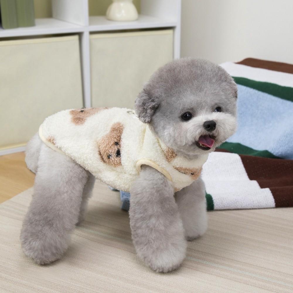Cartoon Bear Dog Clothes Thickened Winter Dog Jacket New Dog Costume  For Small Medium Dog