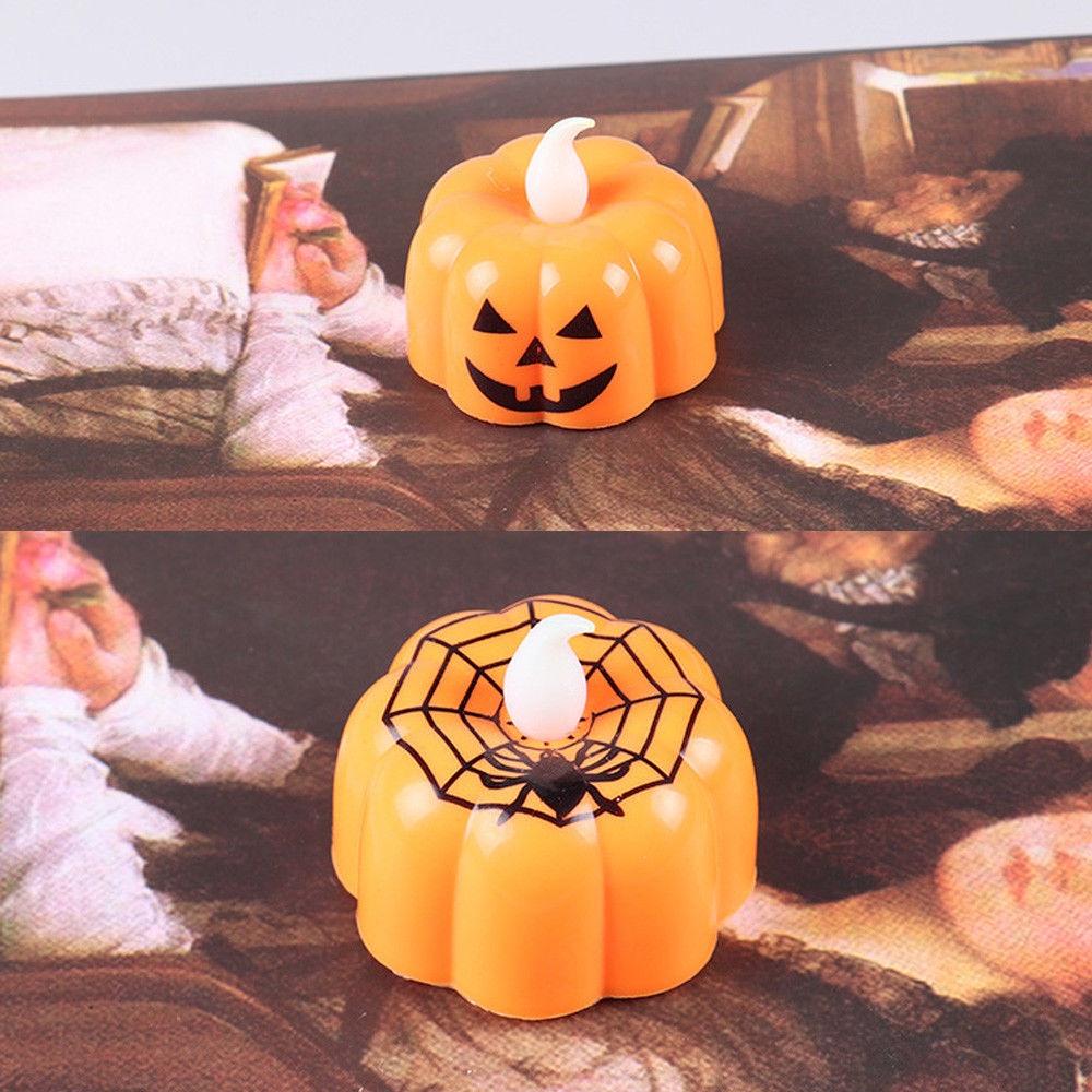 Halloween Pumpkin Led Electronic Candles For Enchanting Holiday Party Decoration