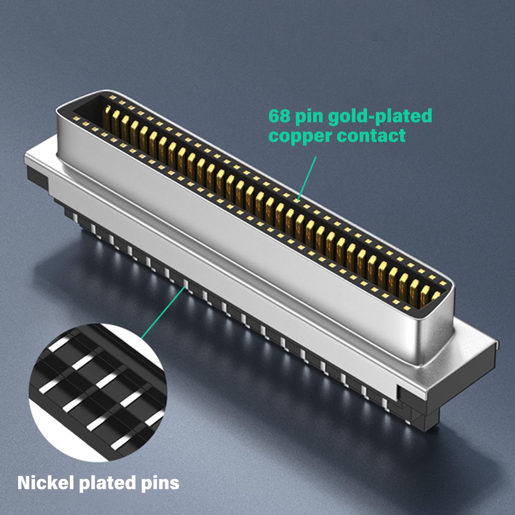 SCSI Data Transfer Cord Single Head with Terminal for Industrial CN14P CN20P CN26P CN36P CN50P CN68P Connection