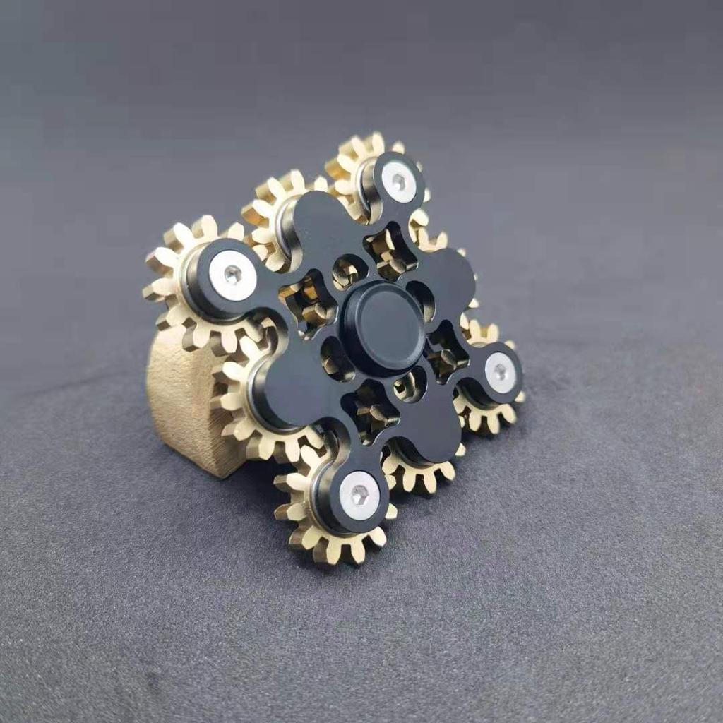 Design Zahnrad Fingerspitze Gyroskop Rotor Vollkupfer Fidget Neunzahn-Verbindung EDC Metalllegierung Rotor Fokussierung Dekompression Spielzeug
