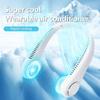 Mini USB Charging Hanging Neck Fan Portable Small Adjustable Large Wind Outdoors Fan Leafless Convenient for Camping Fan