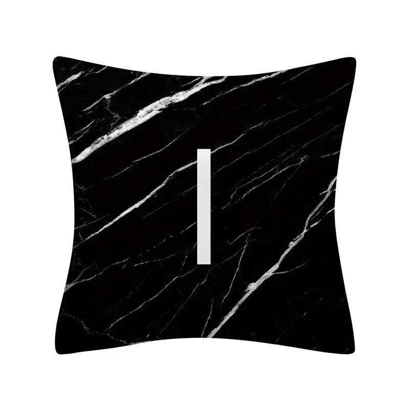 Buchstabe Marmor Textur Druck Kissenbezug Nordisch Schlicht Zimmer Heimdekoration Büro Sitz Wohnzimmer Sofa Kissenbezug