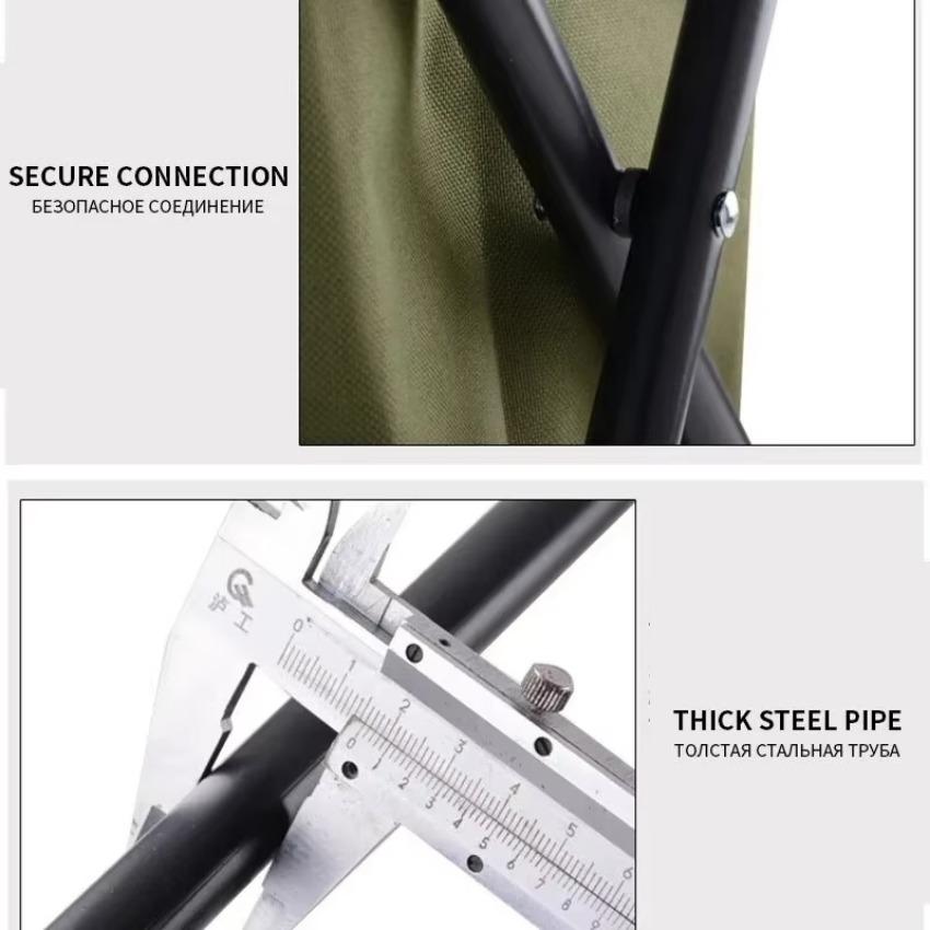 3-i-1 Utomhus Fritid Camping Fiske Stol Bärbar Multifunktionell Fällbar Kylväska med Förvaringsväska och Ryggstöd Isoleringsfunktion