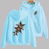 Star sweater men's and women's autumn and winter zipper cardigan high street style loose coat couple new top