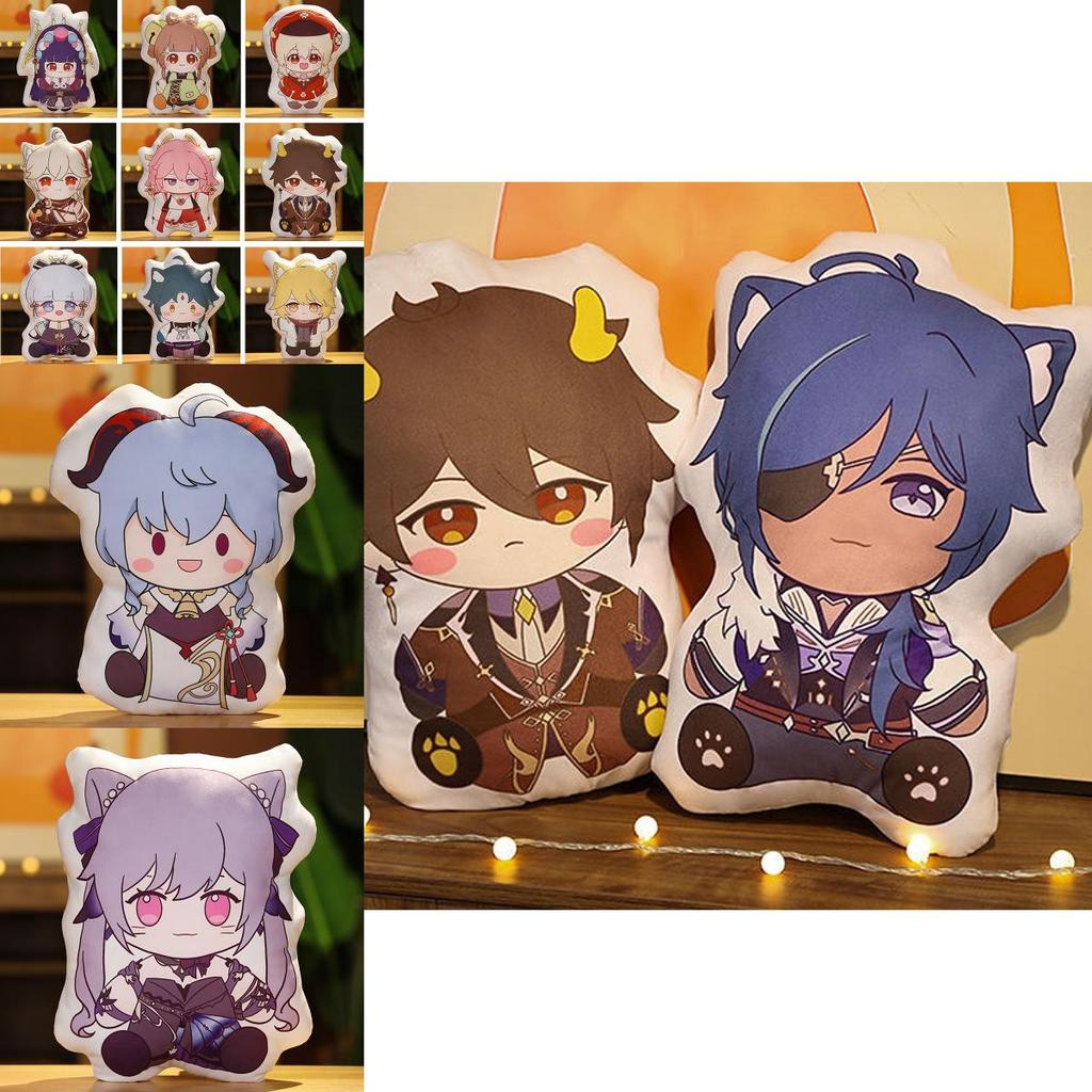 Soft Genshin Impact Plush Pillow Toys Characters Cushion Hugging Pillow For Game Fans