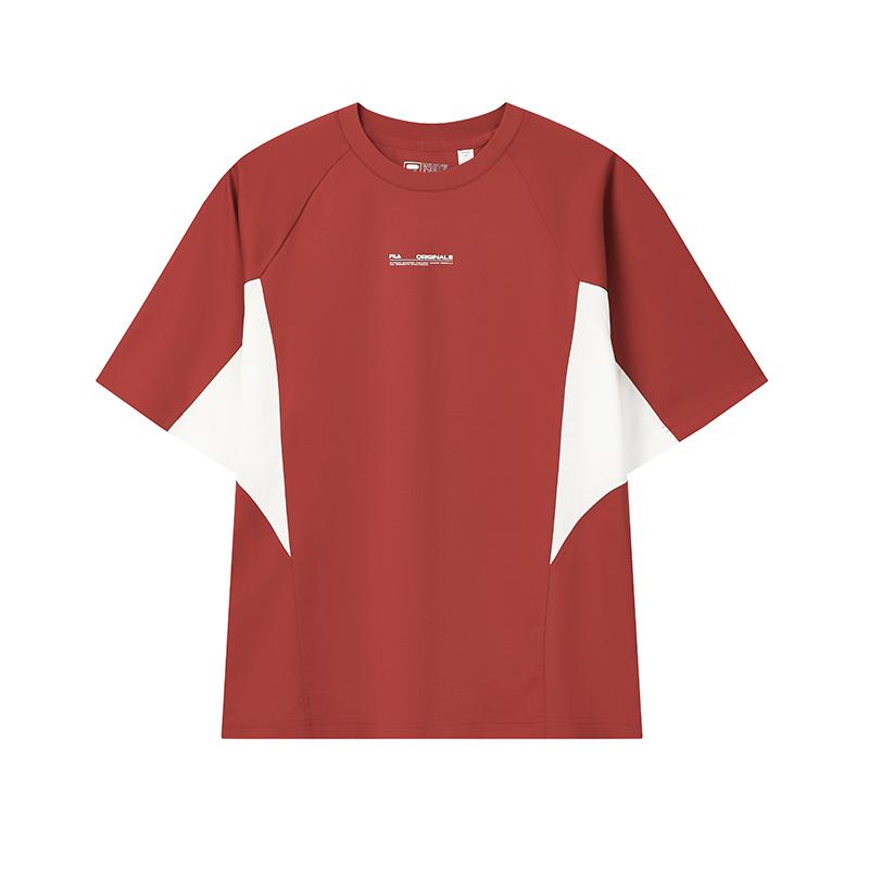 

FILA Original Fashion Personality Trend Classic Retro Sports Casual Versatile Comfortable Loose Knit Short Sleeve T-Shirt Men tops F11M629121FWI M