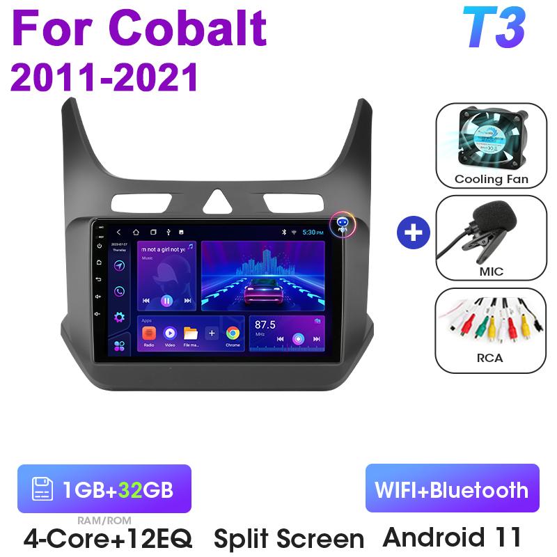 2 Din Android 12 Car Radio For Chevrolet Cobalt 2 2011 - 2018 Multimedia Video Player GPS 4G Carplay Auto Stereo QLED Head Unit