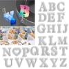 Silicone Pendant Mold Clay Molds Letter Shaped Silicone Keychain Moulds Pendant Accessories Gift for Hand Making Lover