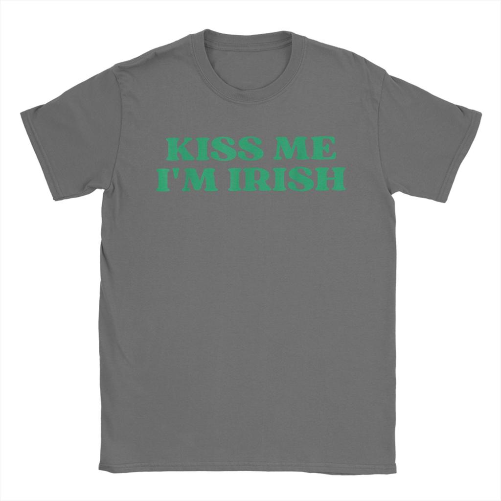 Kiss Me Im Irish St Patricks Day Irish TShirt Beach Cotton TShirts For Unisex Fashion Casual Tshirt Short Sleeve Awesome Clothes