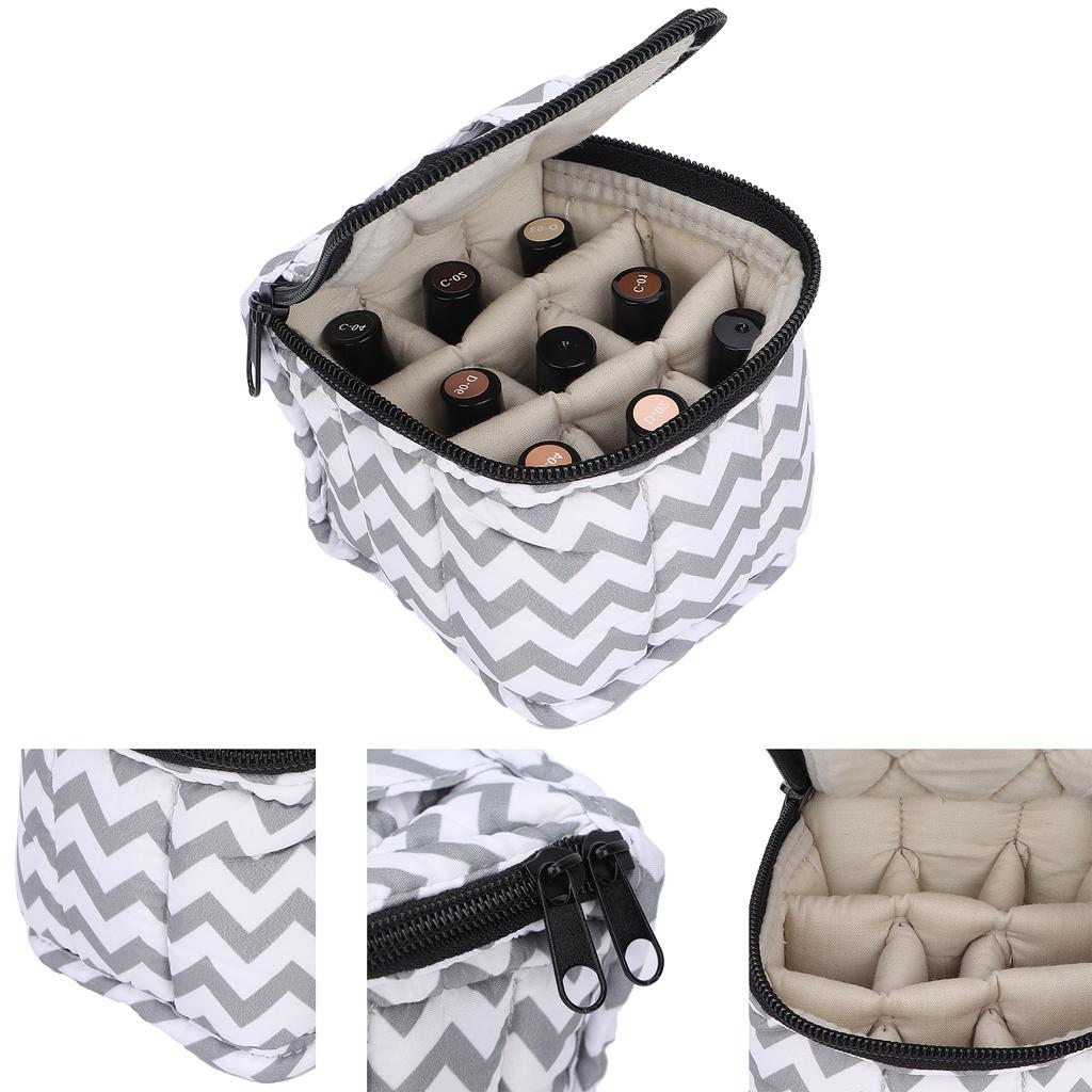 Nail Polish Carrying Case Nail Polish Storage Bag Organizer Holds 9 Bottles Manicure Tool