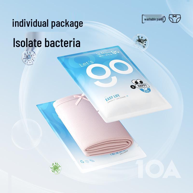 Freego Antibacterial Bow Cotton Women's Panties - Wash-Free, Pure Cotton, Triangle Design