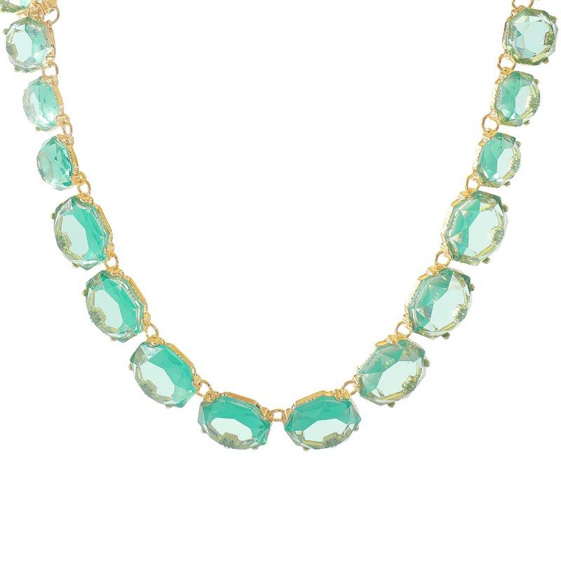 Catena da collo in gel per abbinamento colori Meier, set di orecchini con collana geometrica bohémien ZA da donna