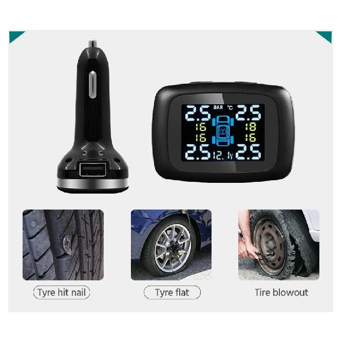 Mini Portable Pressure Gauges Digital Displays Electronic Automotive Universal Tire Pressure Detectors Pressure Monitor Lighters