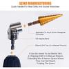 Impact Grade Power Hand Tools Driver Sockets Adapter Extension Set, 3Pcs 1/4 3/8 1/2" Hex Shank Drill Nut Driver Bit Set + 105 Degree Right Angle