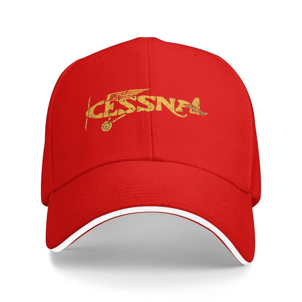 Cessna Amerikanischer Flugzeughersteller Baseballkappen Snapback Baseballmützen Atmungsaktiv Lässig Kappe Outdoor Unisex