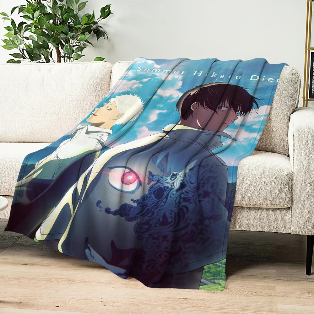 Anime T-The Summer Hikaru Died Blanket Blanket for Couch Sofa Travel Home Hiking Picni Bed Beding Flannel Blanket Birthday Gift