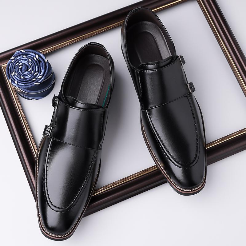 Men Leather Shoes Horsebit Loafers Slip On Formal Men Dress Shoes Wedding Office Casual Lazy Shoes For Men Moccasins Big Size 48