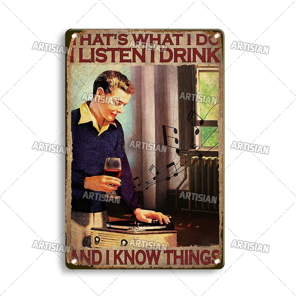 Artisian Music Metallschild Vinyl Blechposter Instrument Dekorative Platte Wanddeko Garage Bar Pub Club Hotel Café Küche Zuhause