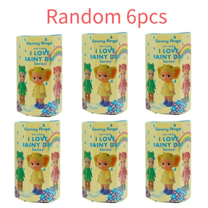 Sonny Angel Série Miluji deštivý den Tajemná slepá krabička Kawaii Vinylová mini figurka Stolní dekorace Dívky Děti Příslušenství Dárek k narozeninám