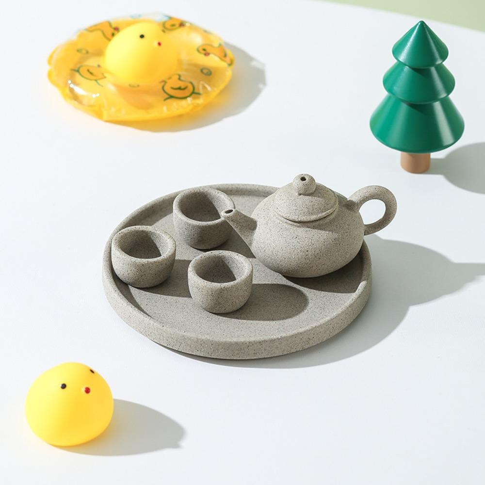 Antique Miniature Tea Set Funny Multipurpose Children's Tea Set Portable Cute Handmade Pottery Teapot Home Tea Ceremony